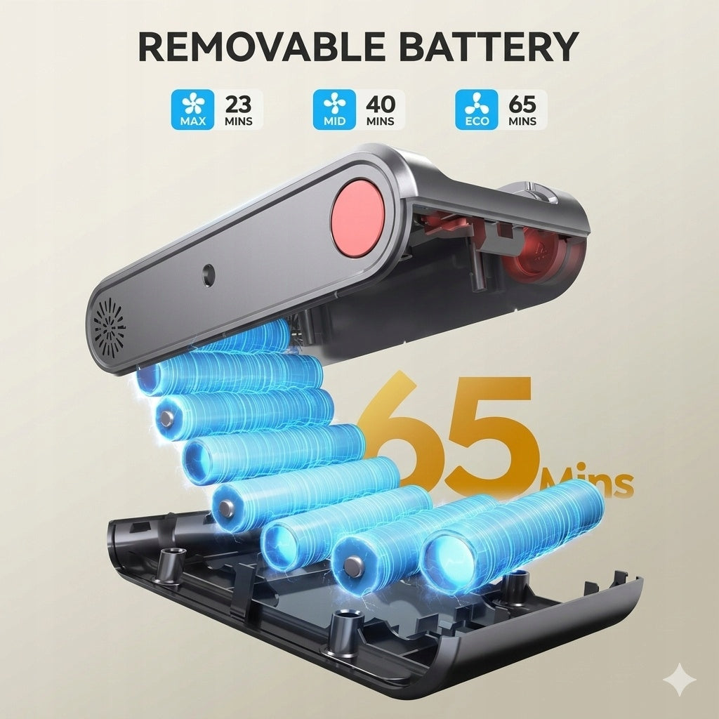 Powerful Cordless Vertical Vacuum Cleaners Blossom V20 650W 55000PA Dust container volume 1.5 l
