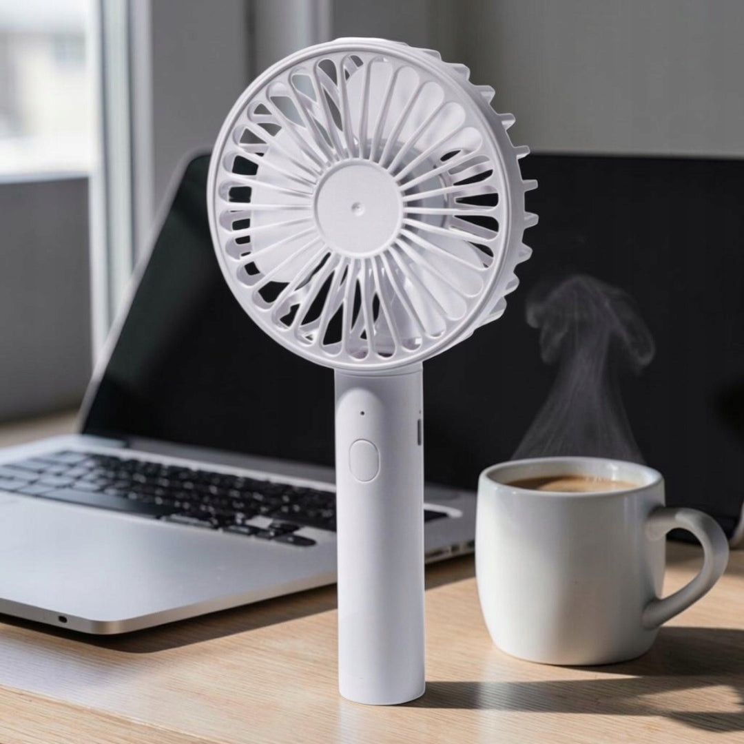 Powerful Desk Fan Mini Handheld Windmill Foldable Quiet 1800mAh USB-C Manufacturer code SKW3401