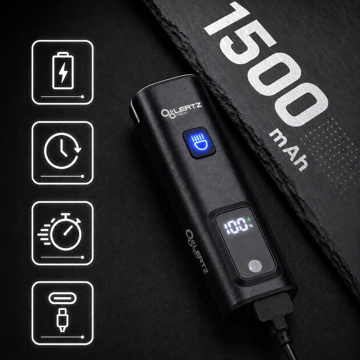 Powerful FRONT LED BICYCLE LIGHT 5000K Flashlight SENSOR LIGHT SENSOR Brand LERTZ