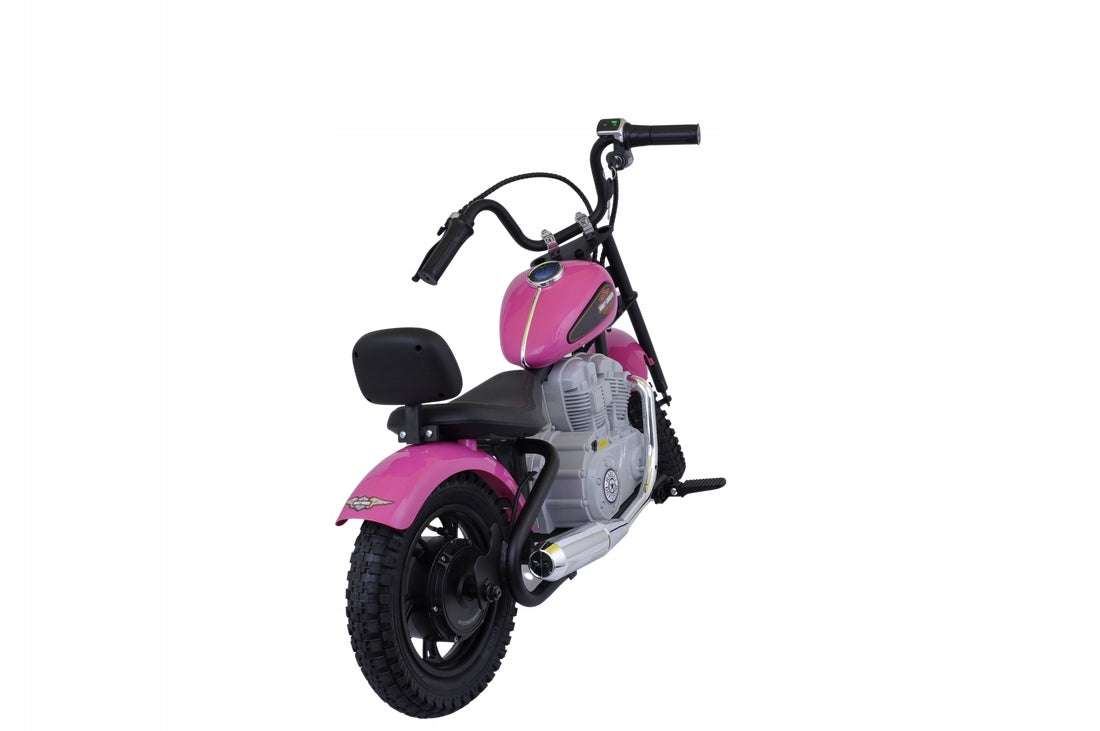 Powerful Harley Wide Glide Pink 36V AIR motor up to 80kg up to 23 km/h! Maximum speed 7 km/h
