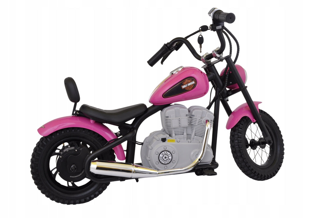 Powerful Harley Wide Glide Pink 36V AIR motor up to 80kg up to 23 km/h!