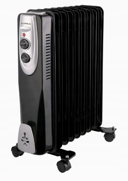 Powerful Oil Heater Gutfels, 9 Ribs, 2000W, 3 Heat Settings, Black