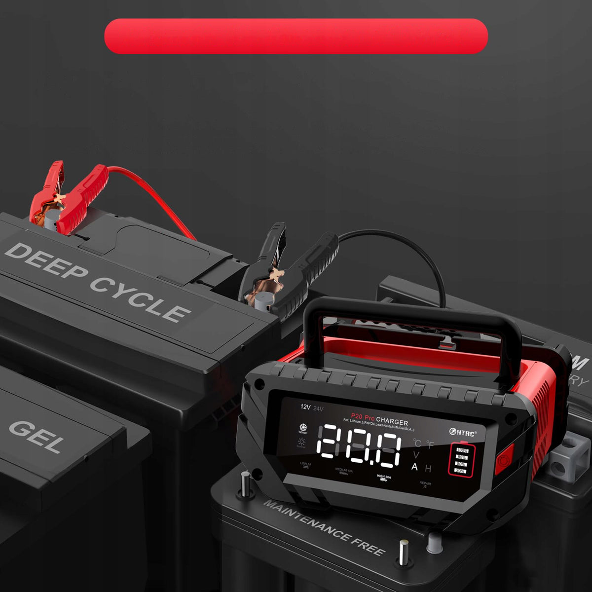 Powerful Smart Car Rectifier Battery Charger 12V 24V 20A Packaging status original