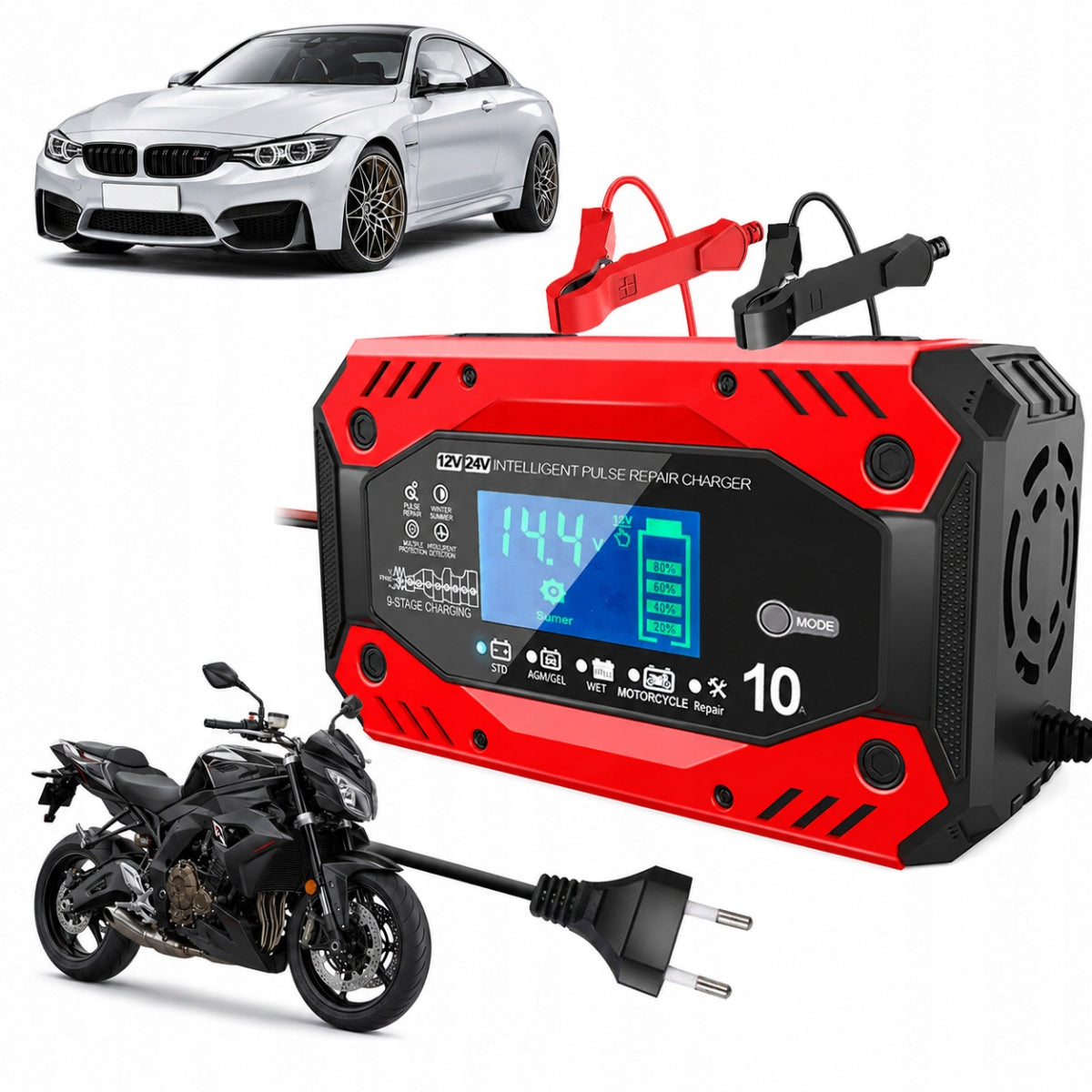 Powerful Smart Car Rectifier Battery Charger 24V/12V