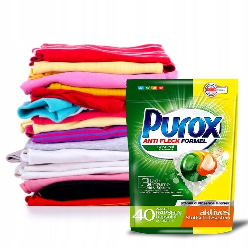 Powerful Washing Capsules UNIVERSAL 40 Pcs Removes Stains and Protects Colors x2
