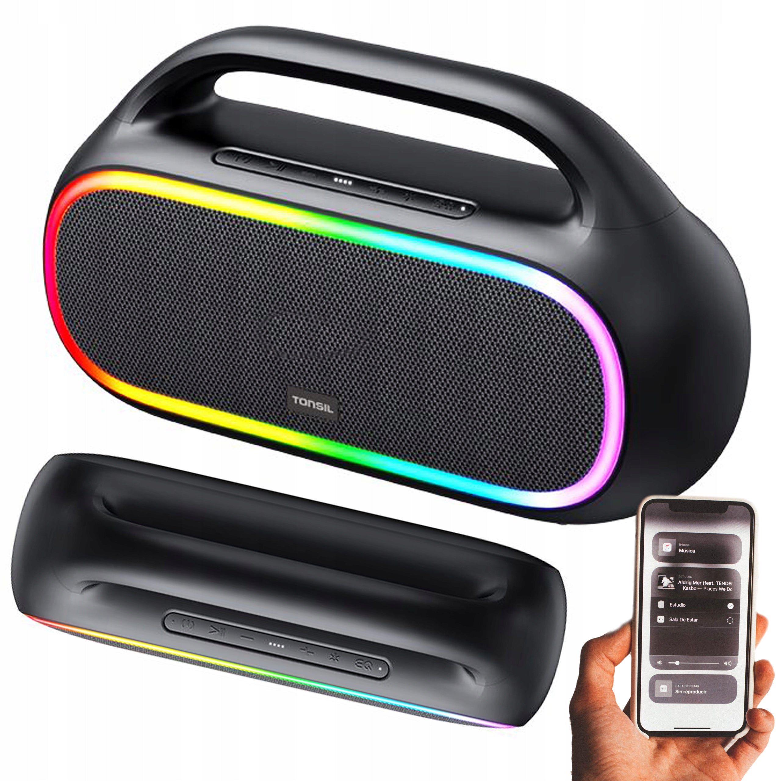 Powerful Wireless Speaker Tonsil Tonus Bluetooth Portable BT RGB 120W Packaging status original
