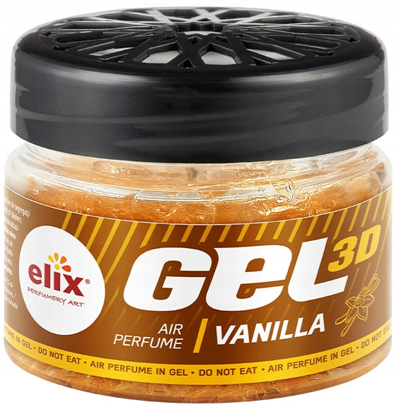 Powerful air freshener with VANILLA scent ELIX GEL3D for car 100ml