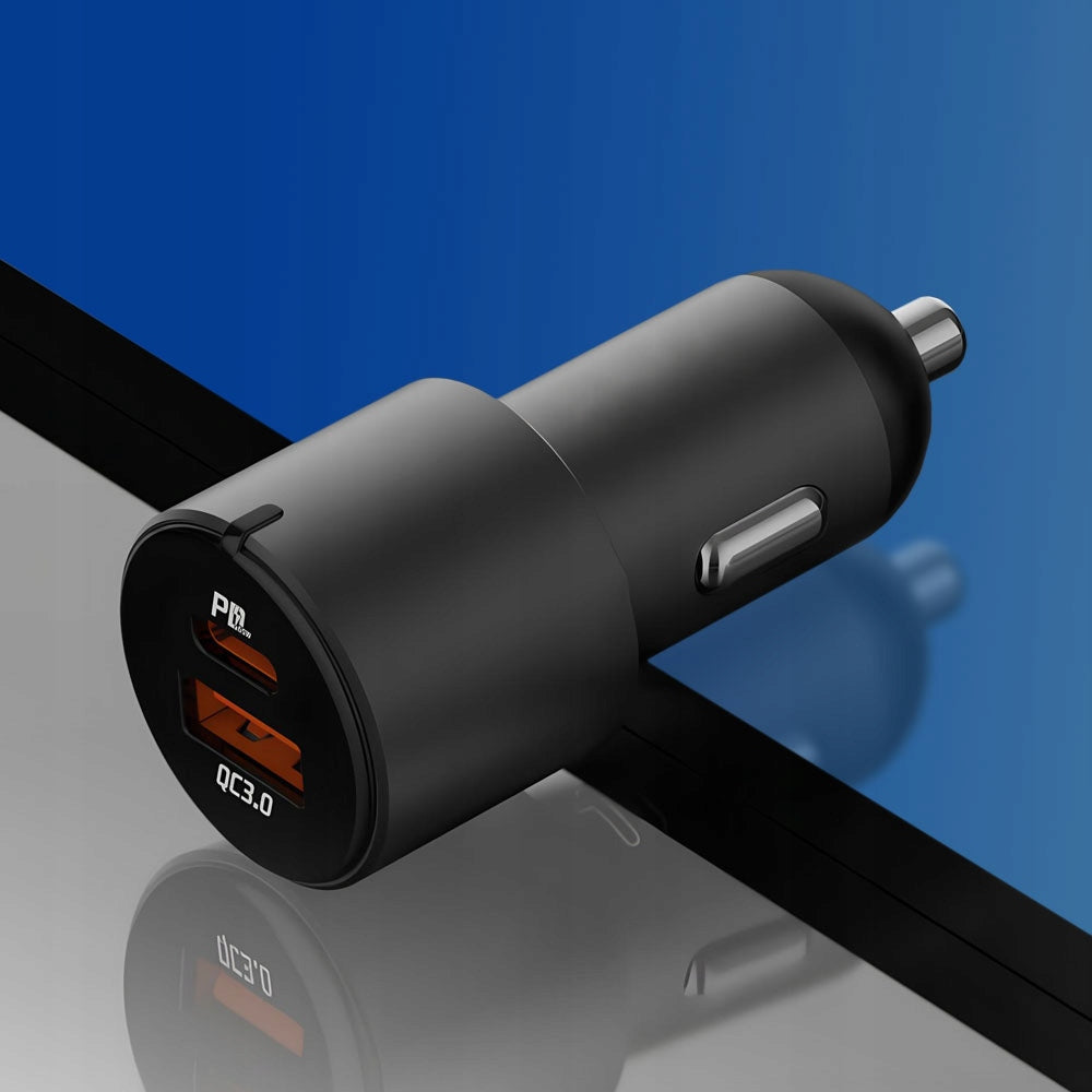 Powerful car charger POLION USB-A USB-C 100W QC3.0 PD 3A Packaging status original