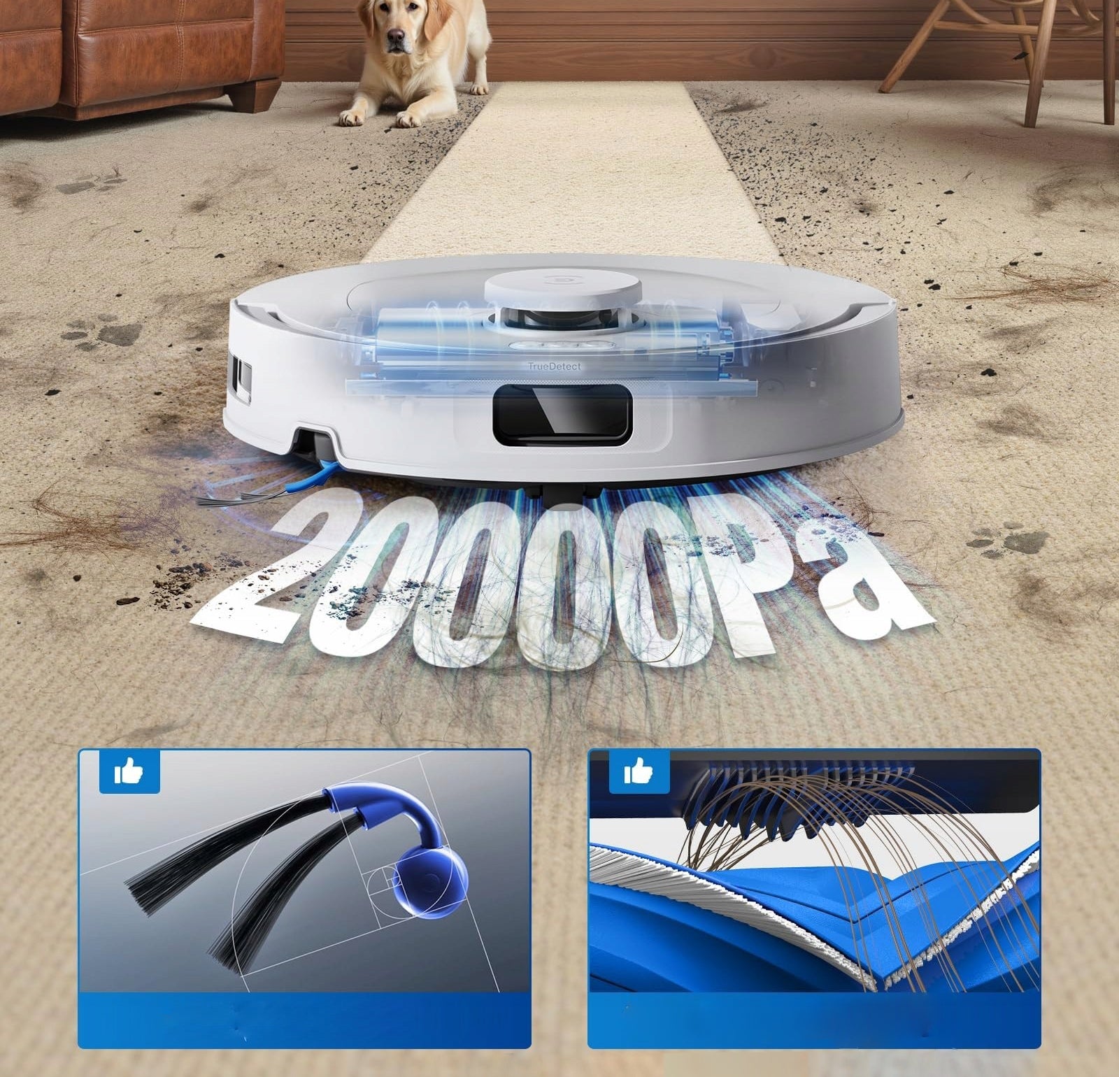 Powerful cleaning robot Ecovacs DEEBOT T30C Omni, with docking station Manufacturer code T30C Omni