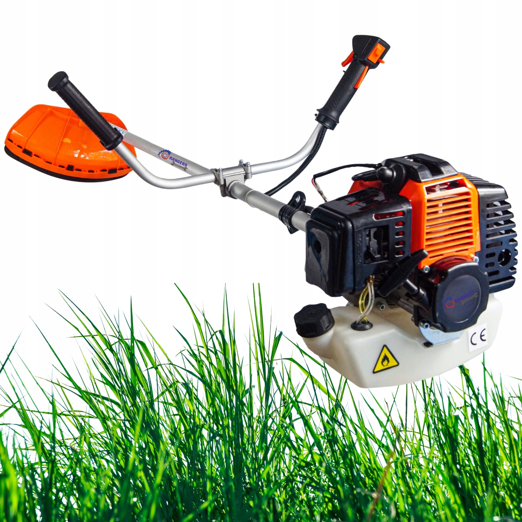 Powerful combustion scythe trimmer head 6.1 HP accessories RANGERS Kind scythe