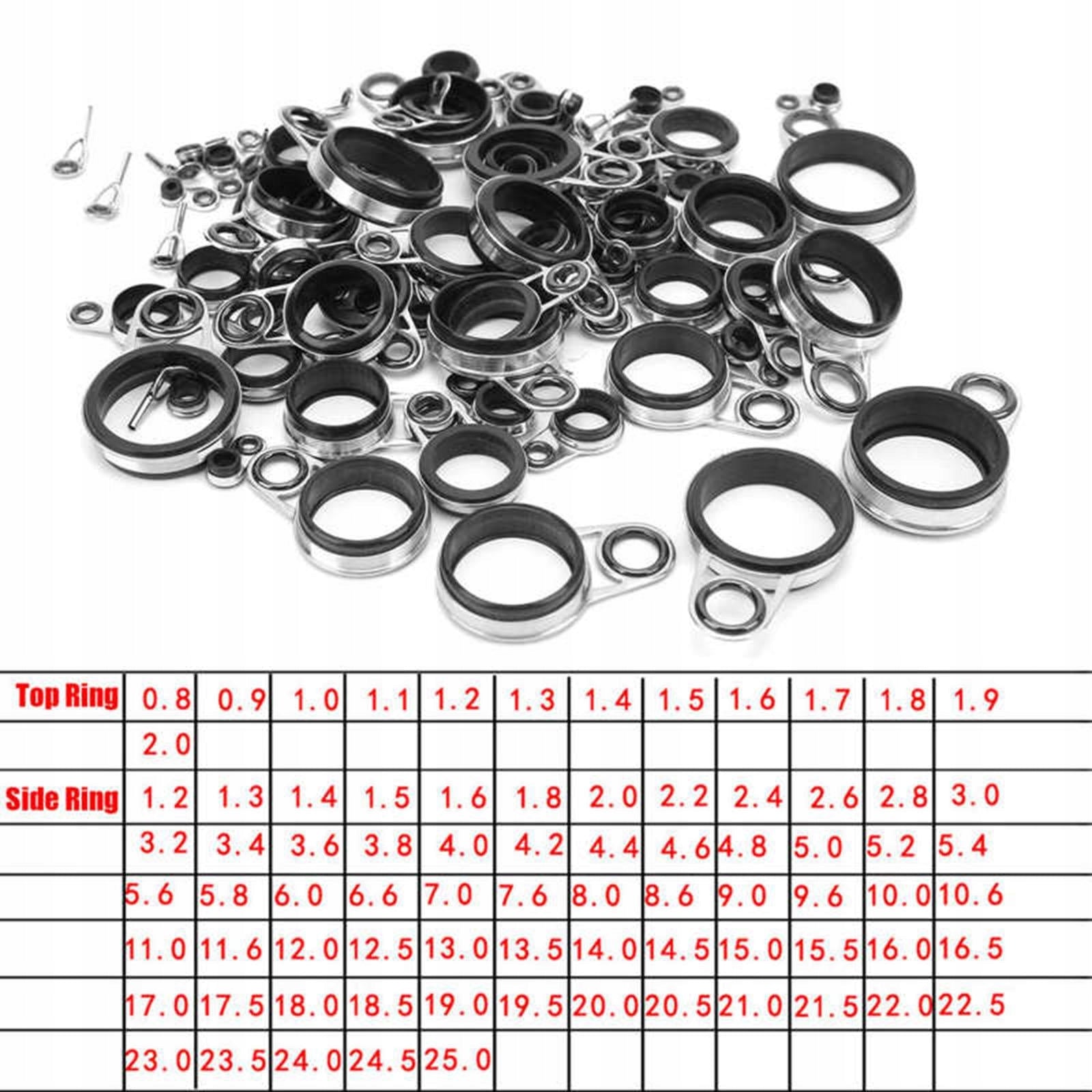 Practical Fishing Rod Guide s Stainless Steel Wire Loop Guide Eye 33pcs Weight 24 g