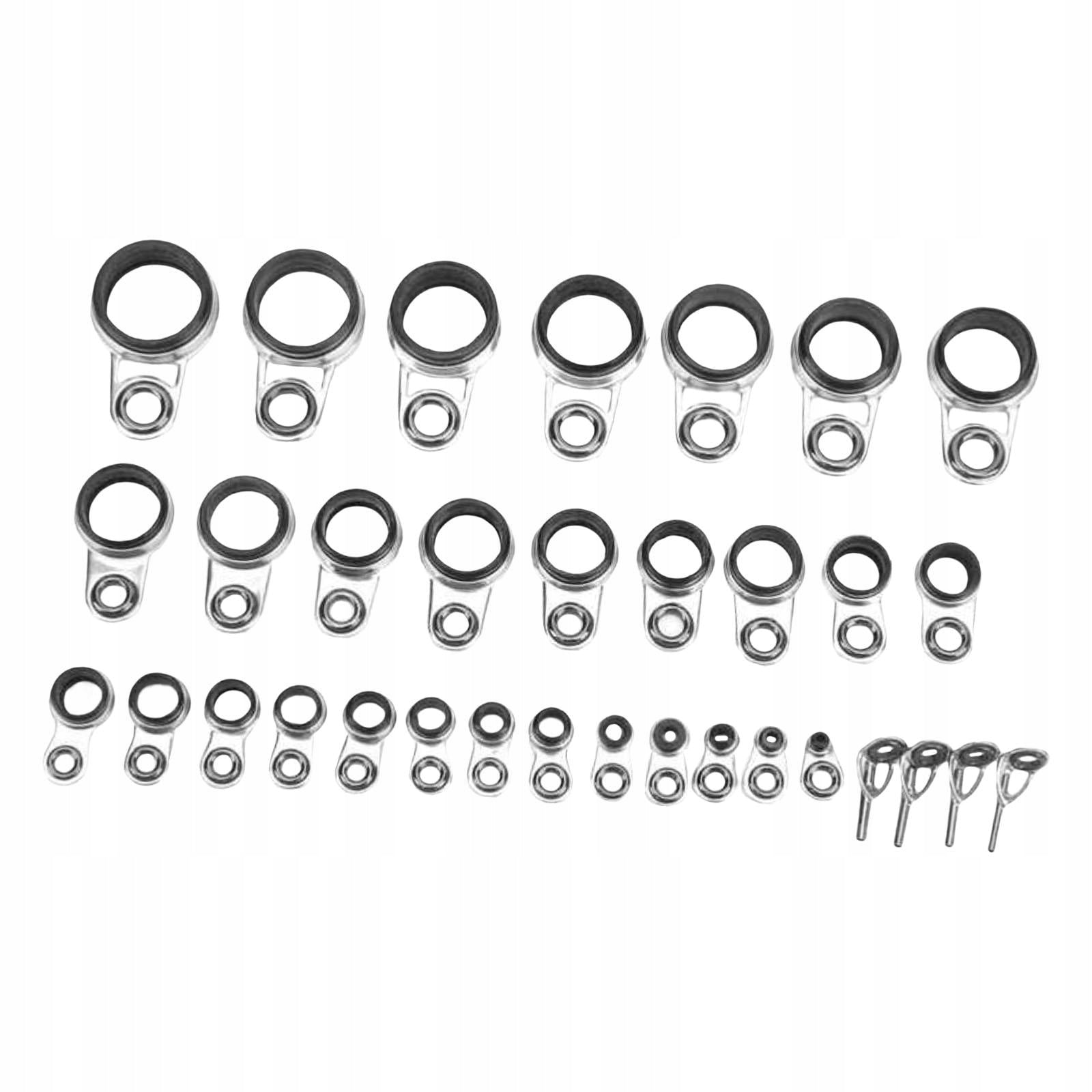 Practical Fishing Rod Guide s Stainless Steel Wire Loop Guide Eye 33pcs