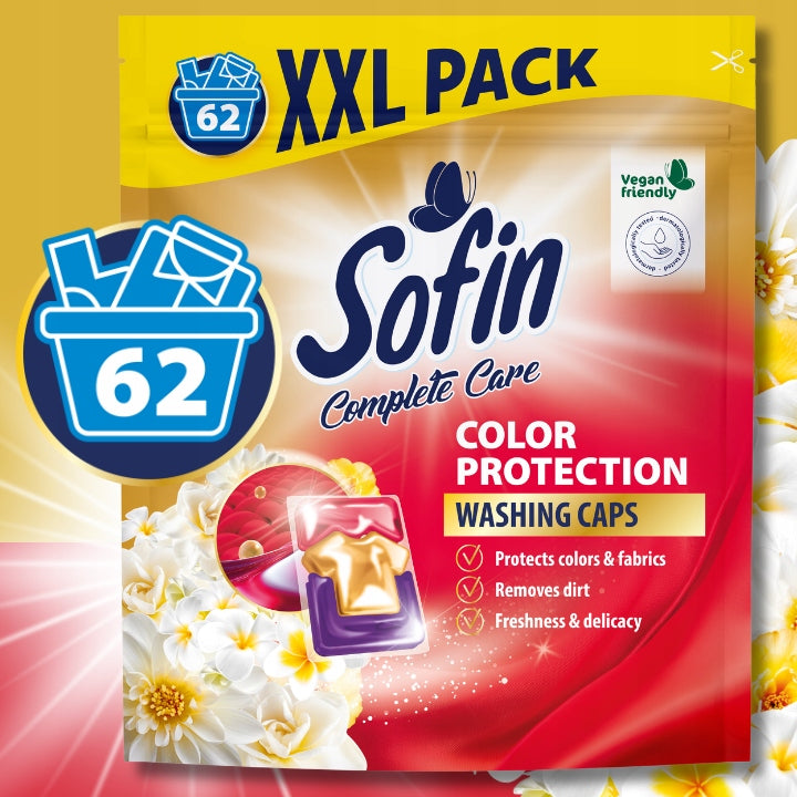 Practical Laundry Capsules COLOR 62 Pcs + Rinse Liquid for Clothes Trade name other