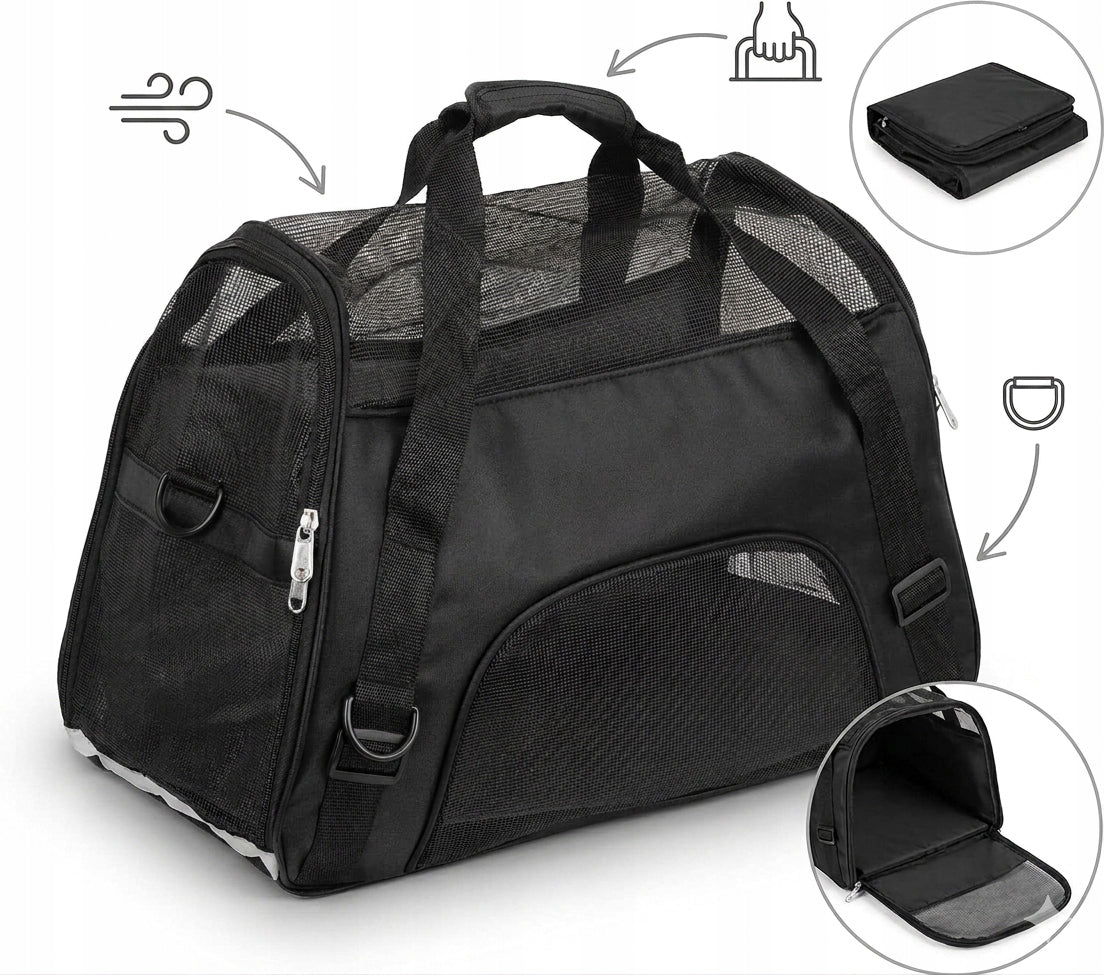 Practical Travel BAG for Cat Rabbit TRANSPORTER 52x33 Trade name transporter tekstylny