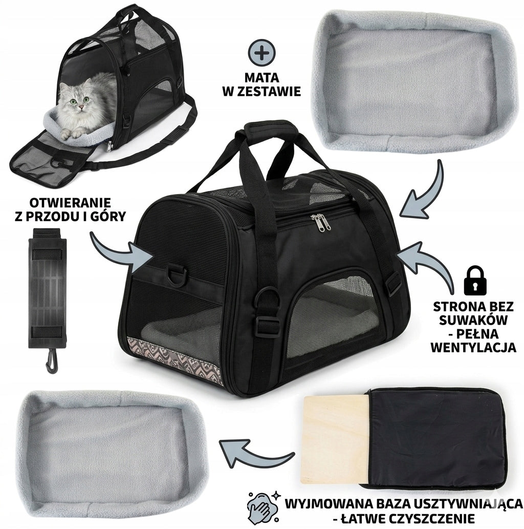 Practical Travel BAG for Cat Rabbit TRANSPORTER + Soft MAT 52x33 Manufacturer code 20185/CZA