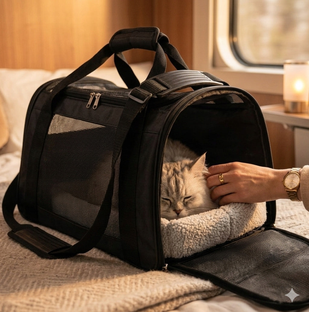 Practical Travel BAG for Cat Rabbit TRANSPORTER + Soft MAT 52x33 Packaging status original