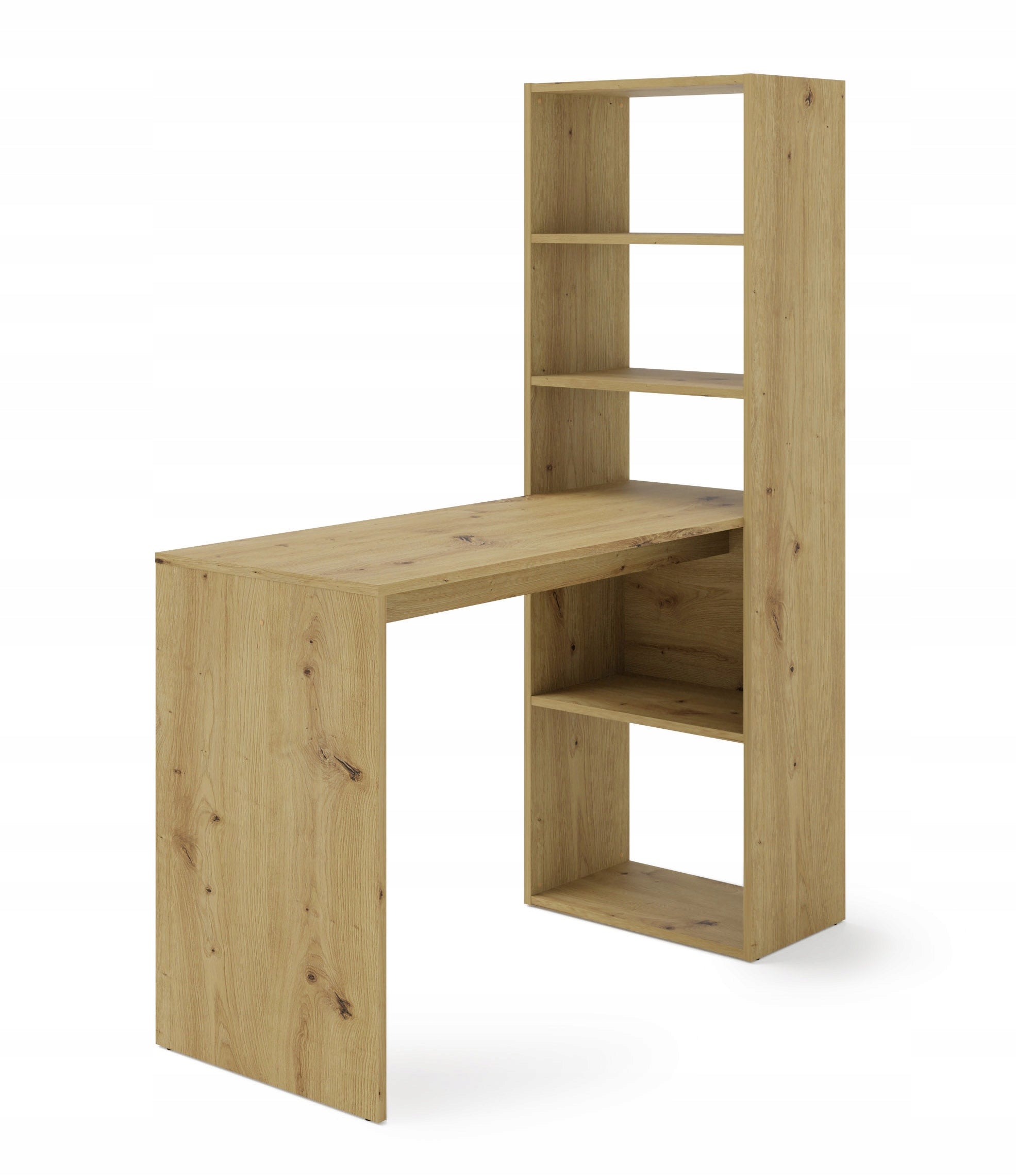 Practical desk HARMONY 120 cm computer with bookcase shelves oak artisan