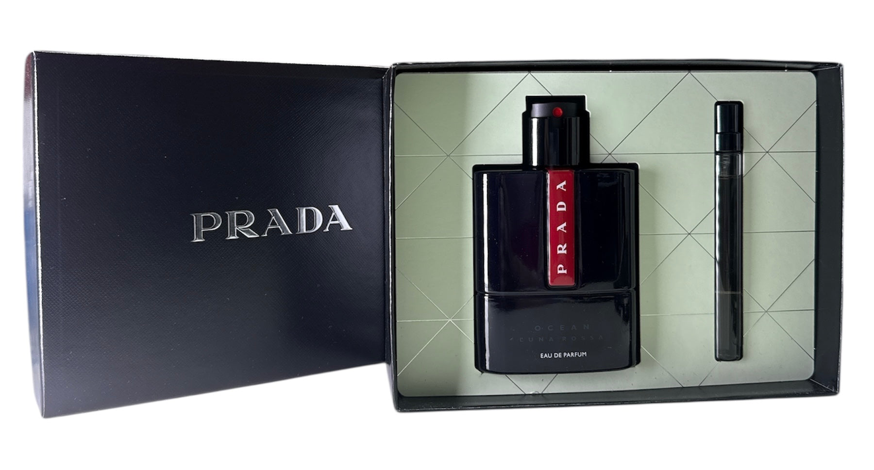 Prada Luna Rossa Ocean Gift Set for Men 100ml + 10ml Packaging status original