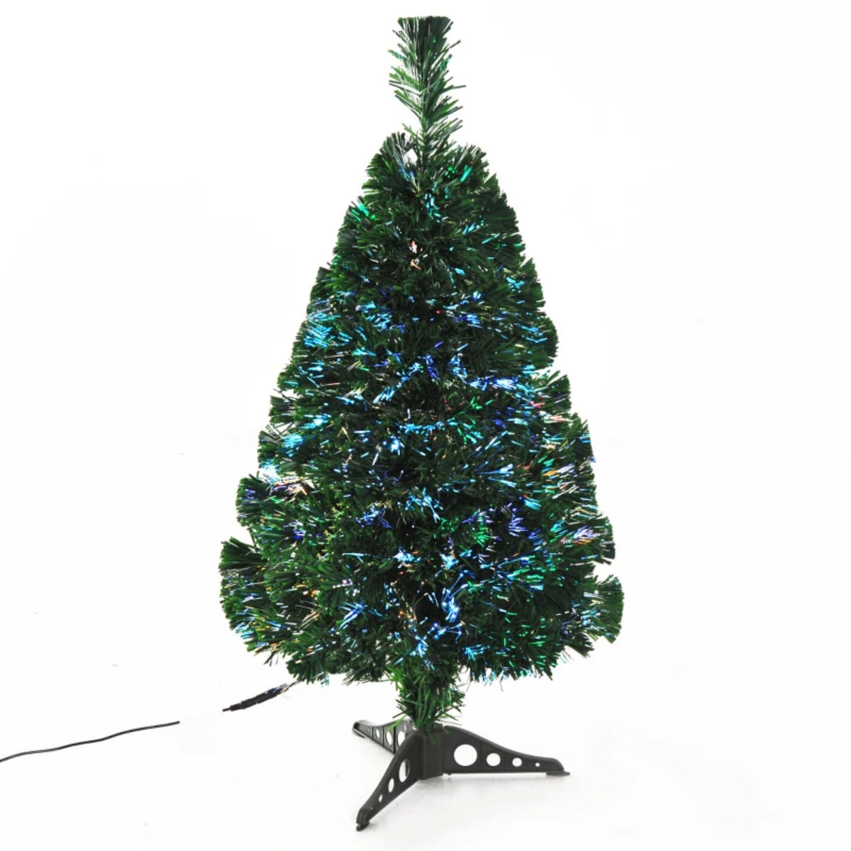 Pre-Lit Christmas Tree 90cm 90 Tips Multi-Color Fiber Optic Base