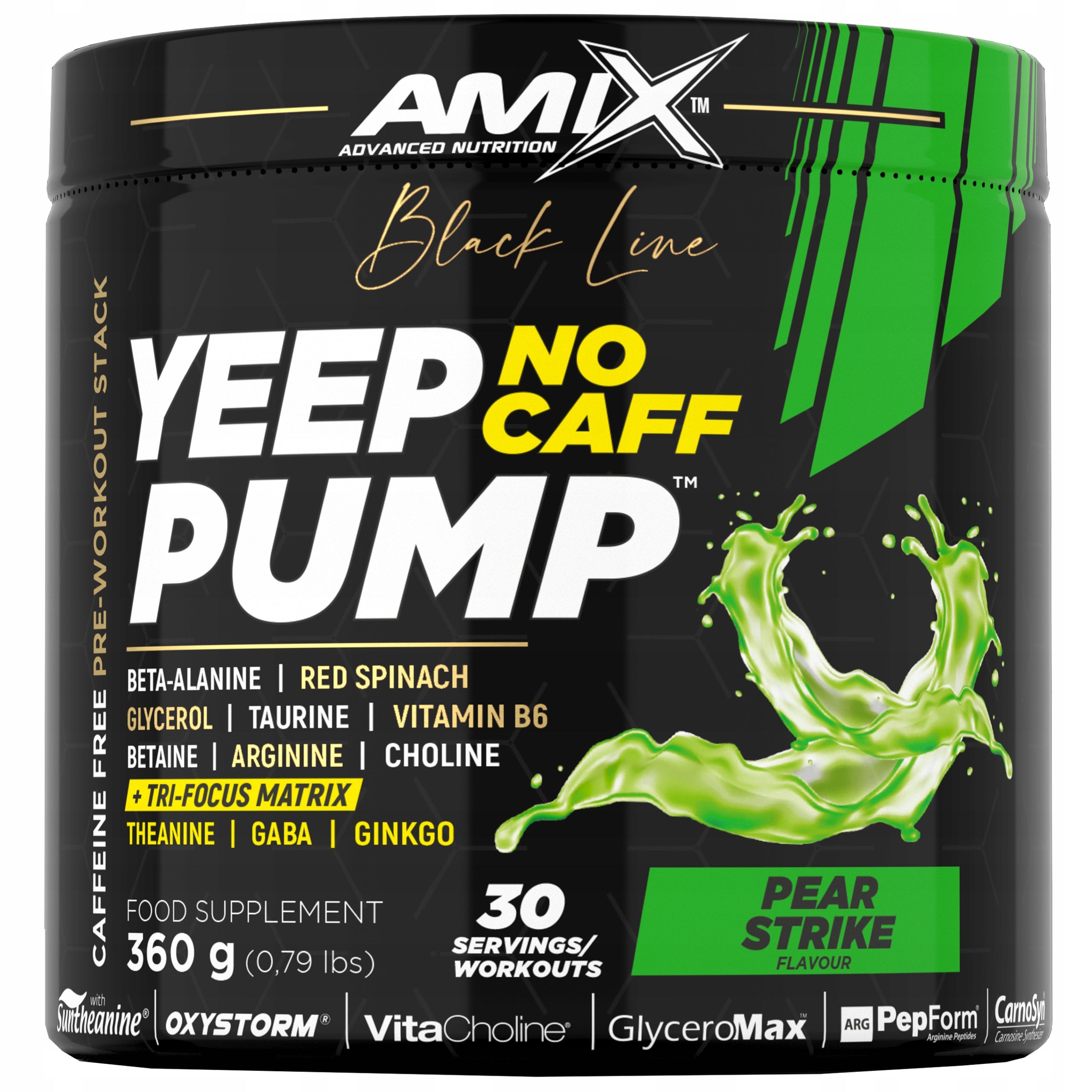 Pre-WORKOUT WITHOUT CAFFEINE Mega pump and focus! Amix Yeep Pump NO CAFF