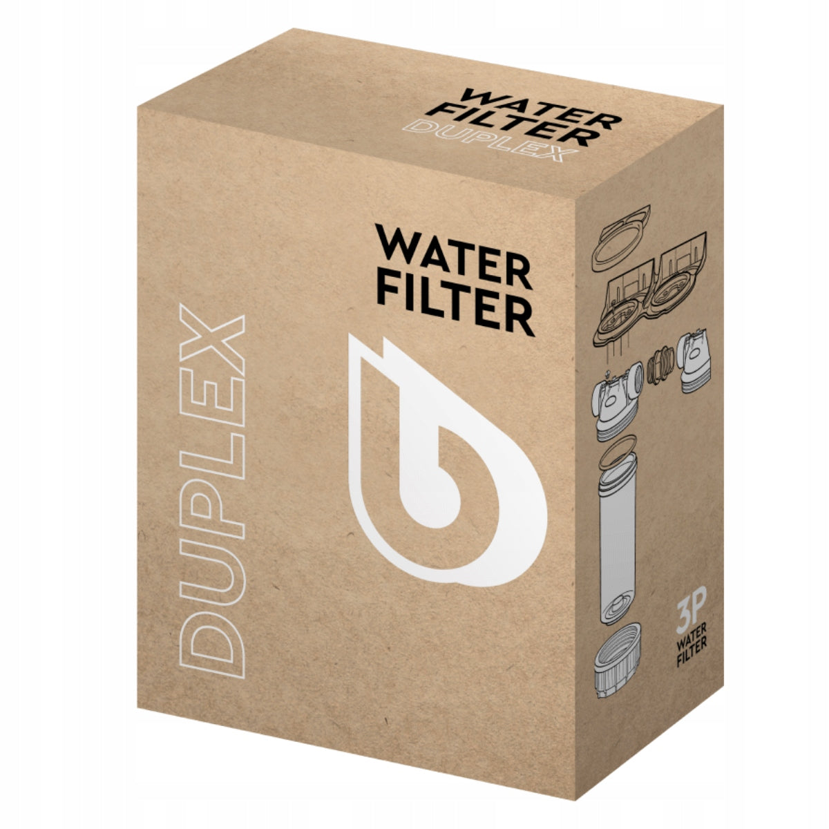 Pre-filter housing Ecosoft 3P ECO DUPLEX 9 3/4" - 3/4 double body Manufacturer code FDPP3P0130