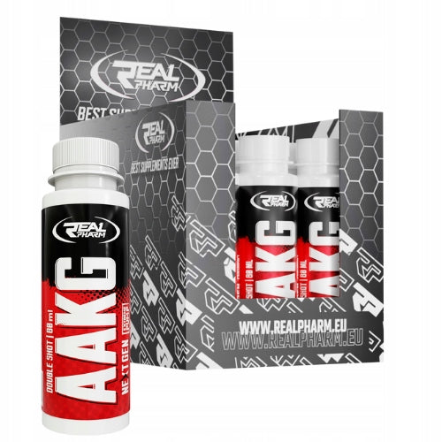 Pre-workout AAKG Shot 8000mg 12x 80 ml Arginine Liquid Pump Real Pharm Packaging status original