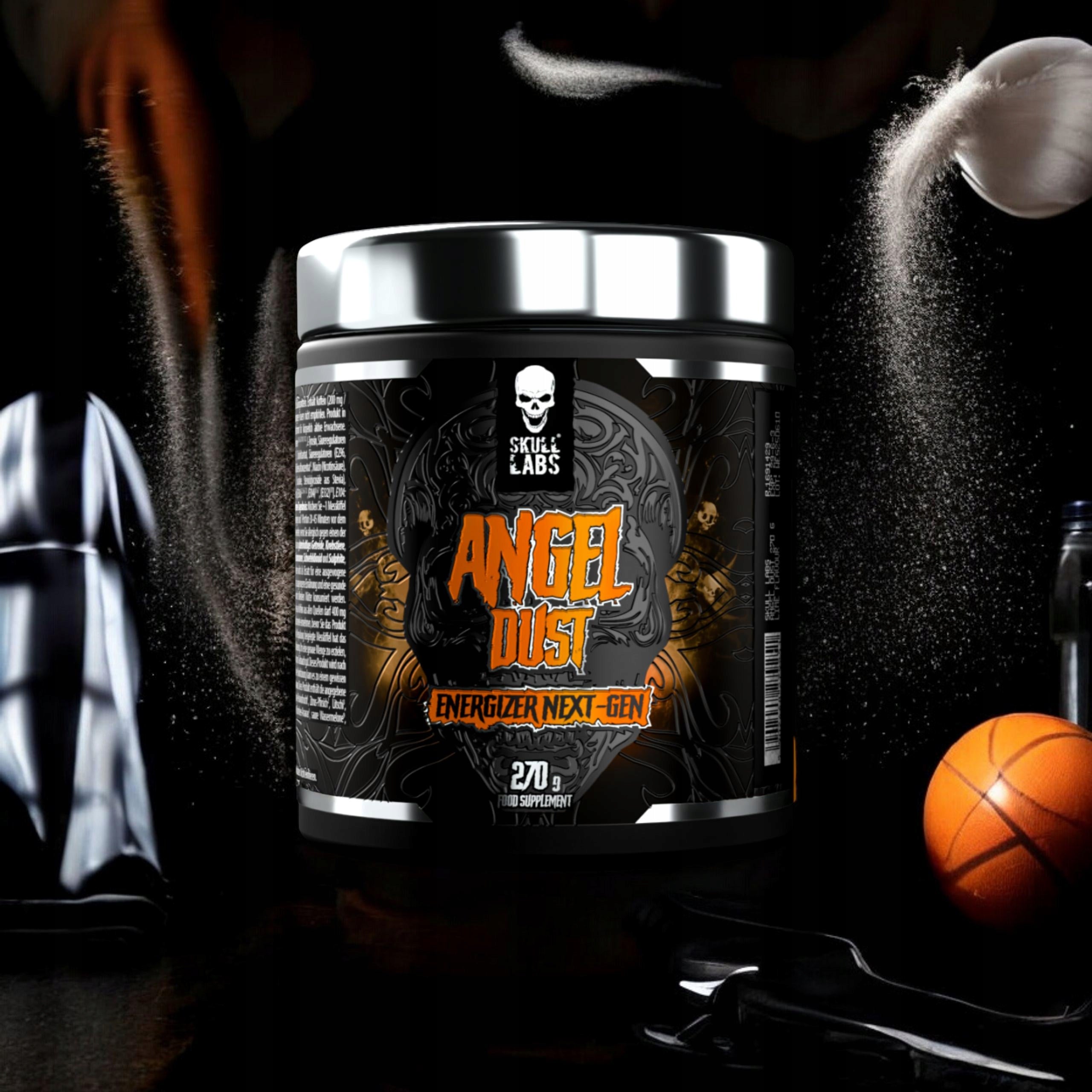 Pre-workout Angel Dust Beta-Alanine GABA Caffeine 270g SKULL LABS Expiration date at least six months from the date of purchase