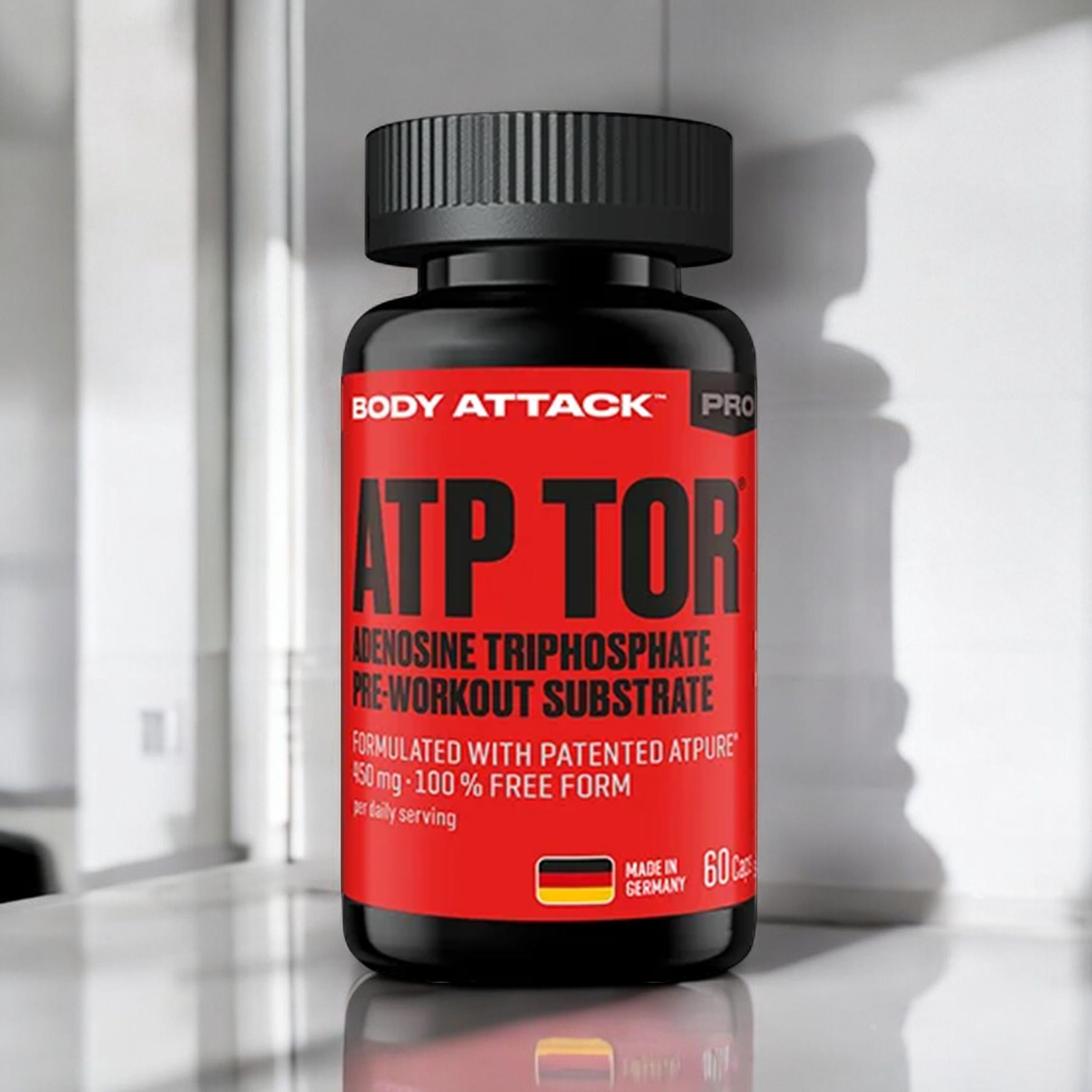Pre-workout BODY ATTACK ATP TOR 60 Capsules Strength Energy Training Brand Body Attack