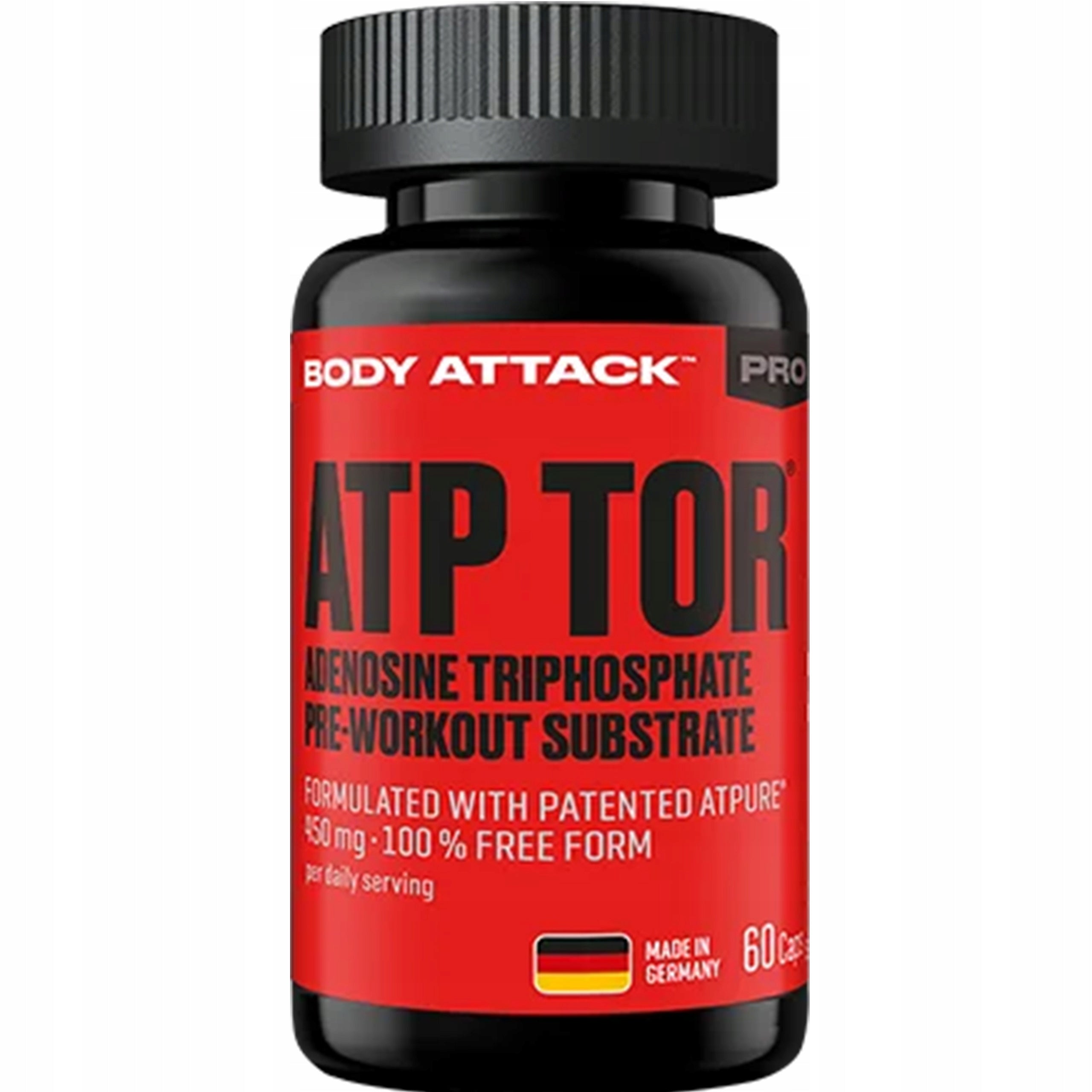 Pre-workout BODY ATTACK ATP TOR 60 Capsules Strength Energy Training