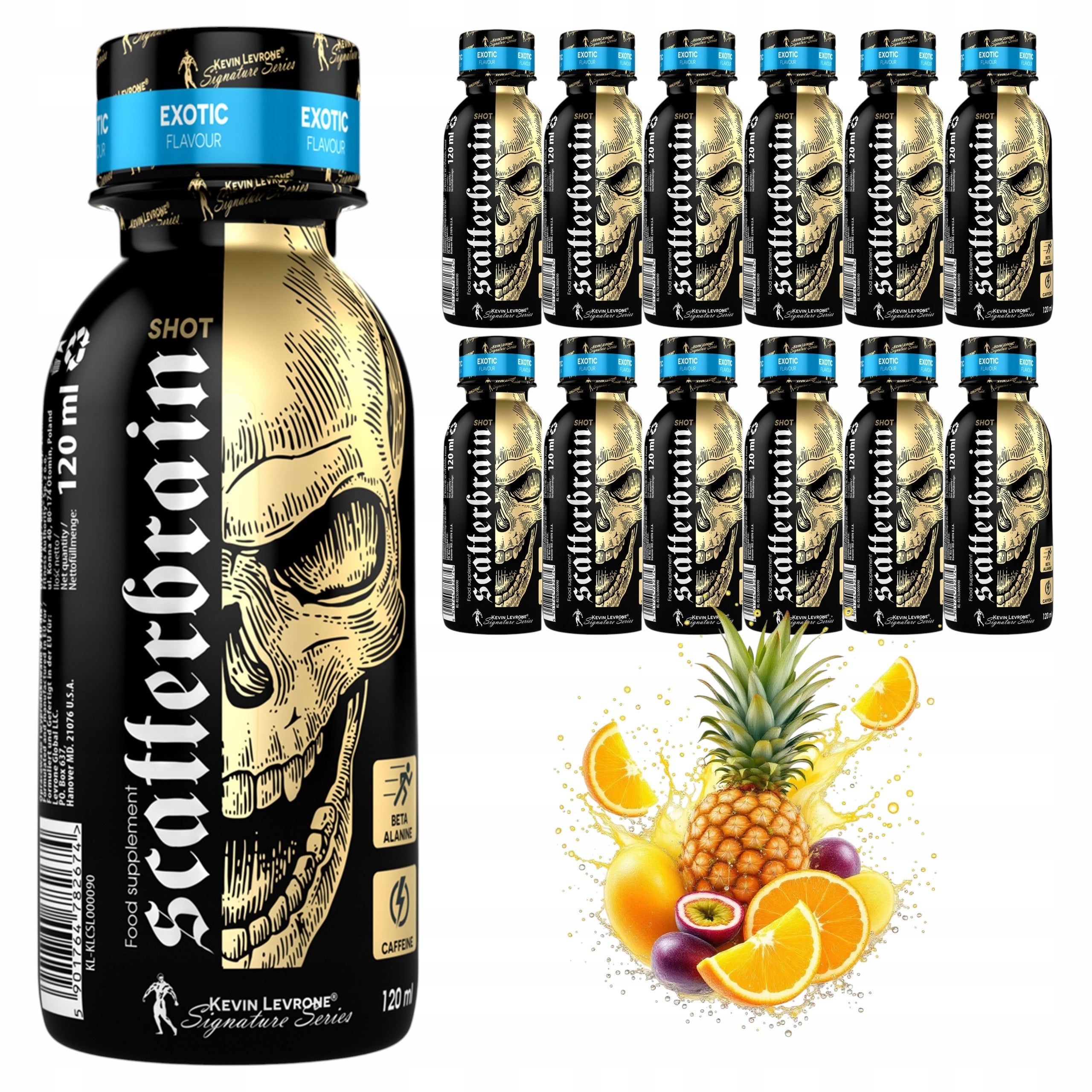 Pre-workout KEVIN LEVRONE Scatterbrain Shot 12 pcs Exotic Caffeine