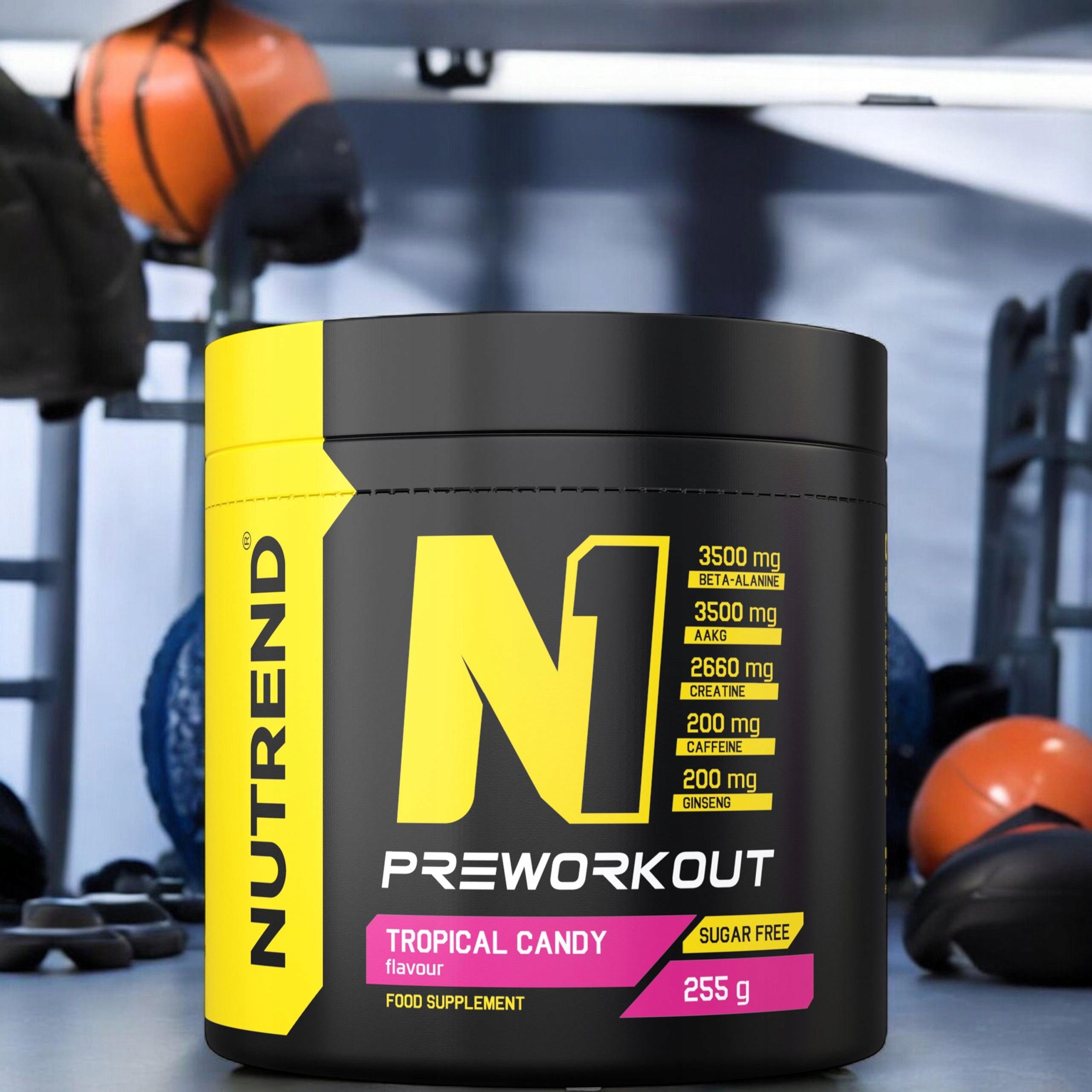 Pre-workout NUTREND N1 Pre Workout 255g Sugar Free Energy 30 Servings Packaging status original