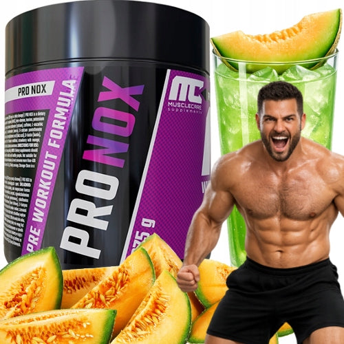 Pre-workout beta alanine caffeine sodium Muscle Care Pro Nox 375g MELON