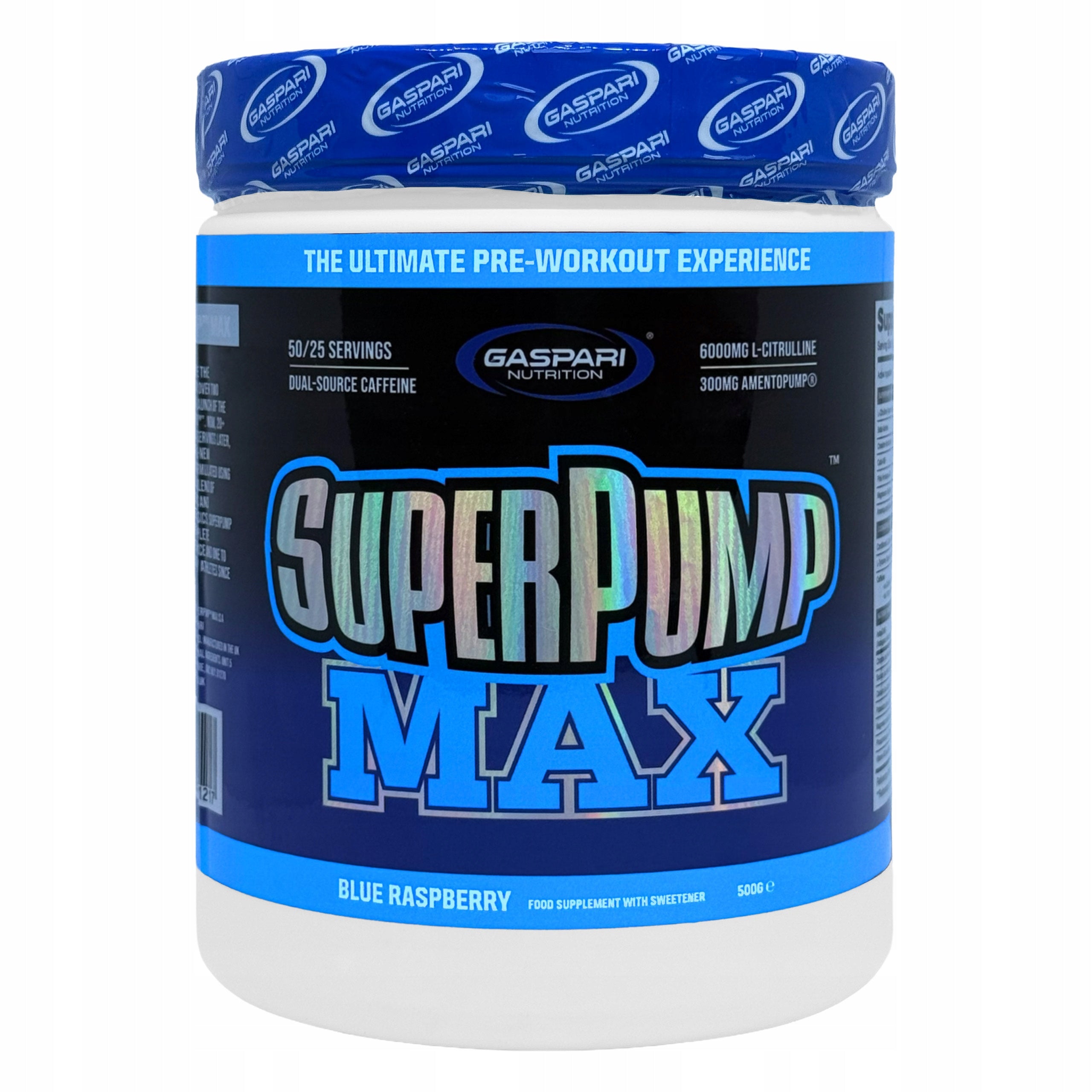 Pre-workout conditioner Gaspari Nutrition SUPER PUMP MAX 500g BLUE RASPB