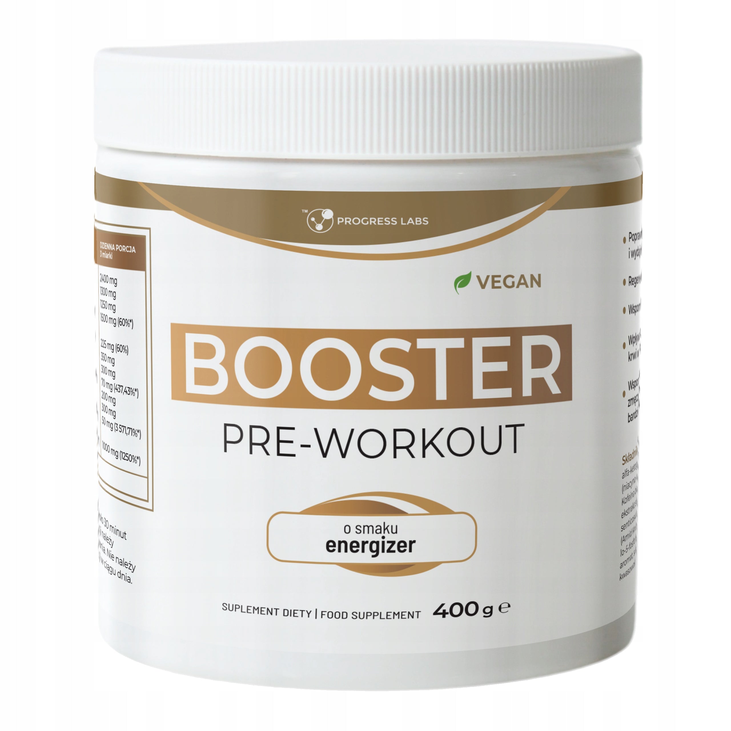 Pre-workout conditioner PRE WORKOUT BOOSTER powder 400g taste ENERGIZER