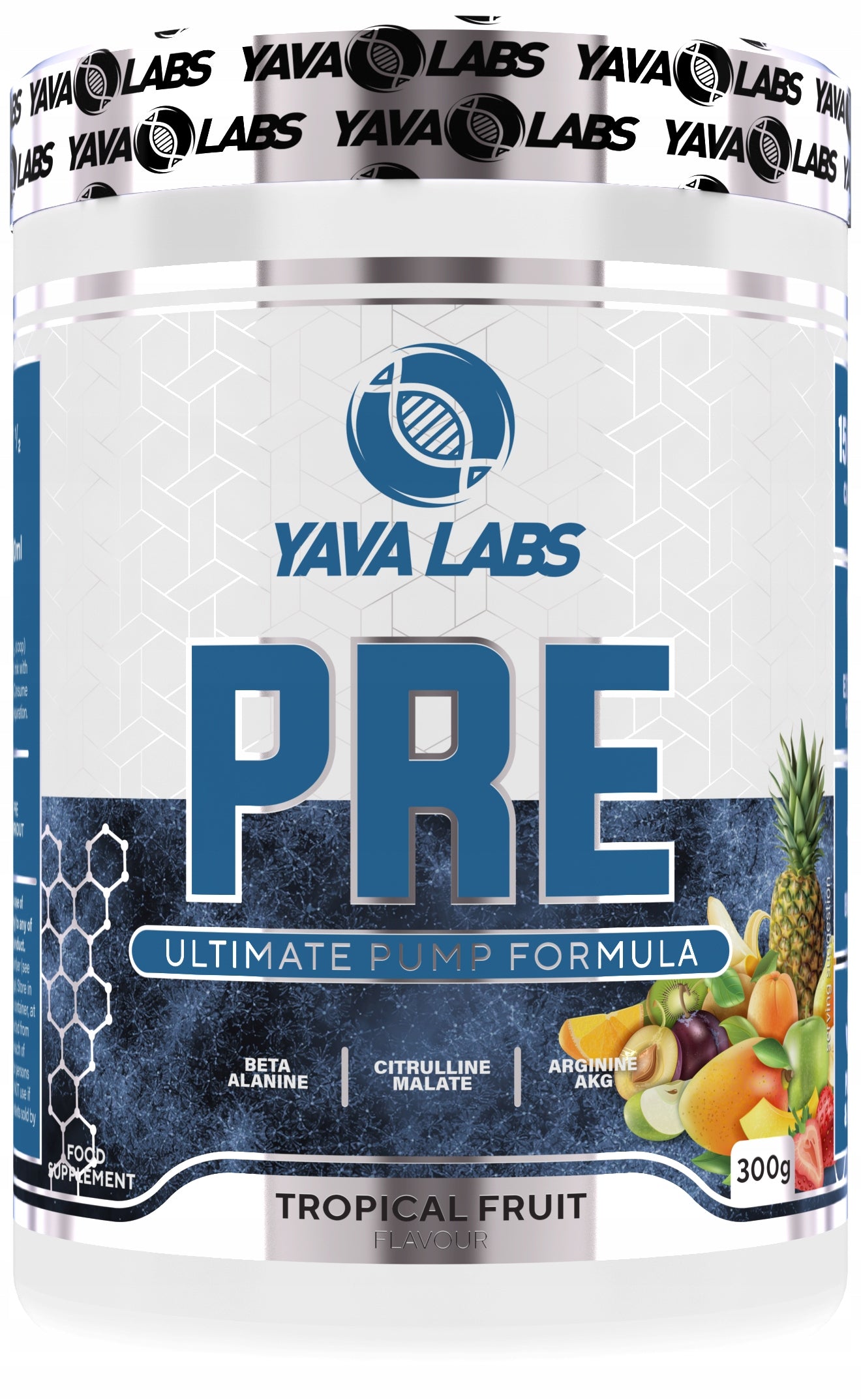 Pre-workout conditioner Yava Labs multicomponent energy powder 300g Packaging status original