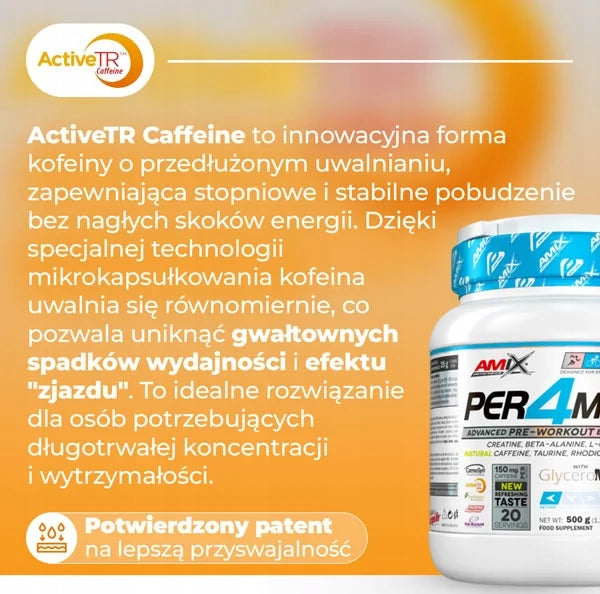 Pre-workout for runners, endurance sports - Strong Per4Max Amix Expiration date at least 1 year from the date of purchase