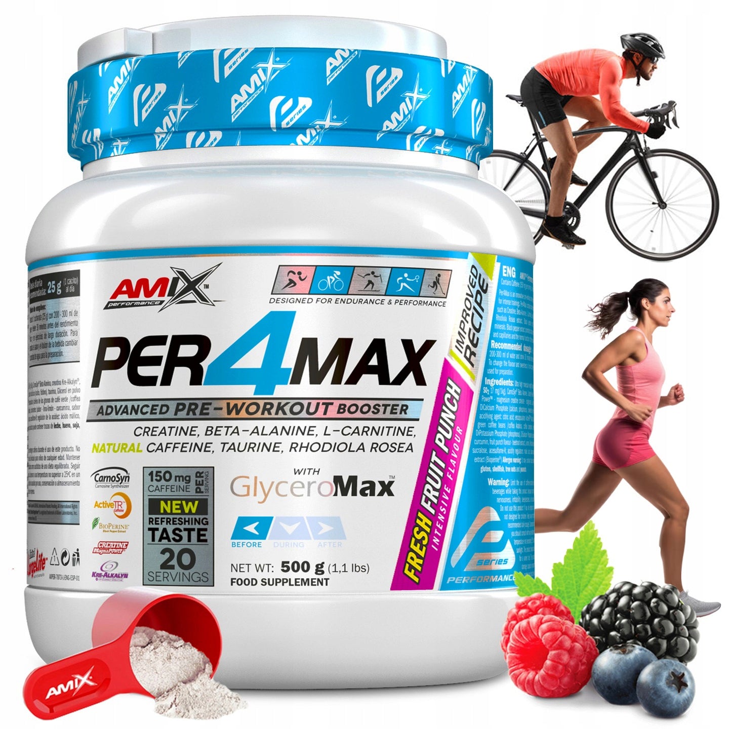 Pre-workout for runners, endurance sports - Strong Per4Max Amix