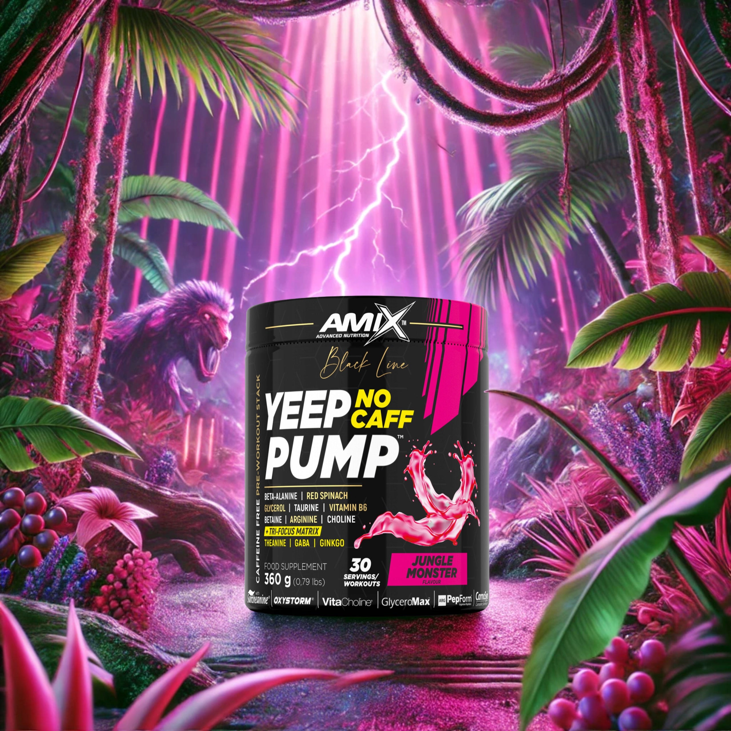 Pre workout without caffeine Pump Strength Yeep Pump no Caff Sachet Expiration date at least 1 year from the date of purchase