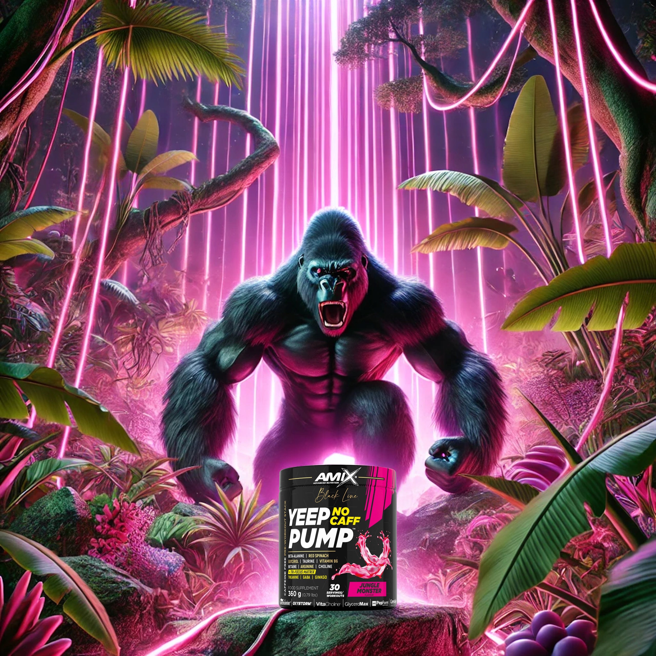 Pre workout without caffeine Pump Strength Yeep Pump no Caff Sachet Packaging status original