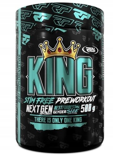 Pre-workout without caffeine Real Pharm KING Stim Free 500g MANGO-PASSION FRUIT
