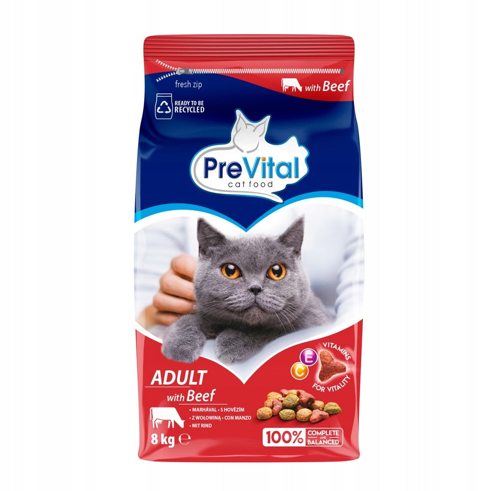 PreVital Kočka Hovězí 8 kg