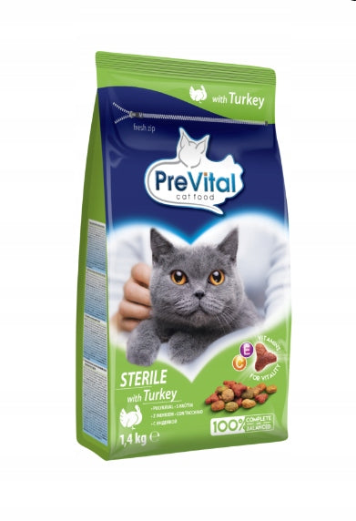 PreVital Sterile Dry Cat Food with Turkey 1,4kg EAN (GTIN) 5999566111204