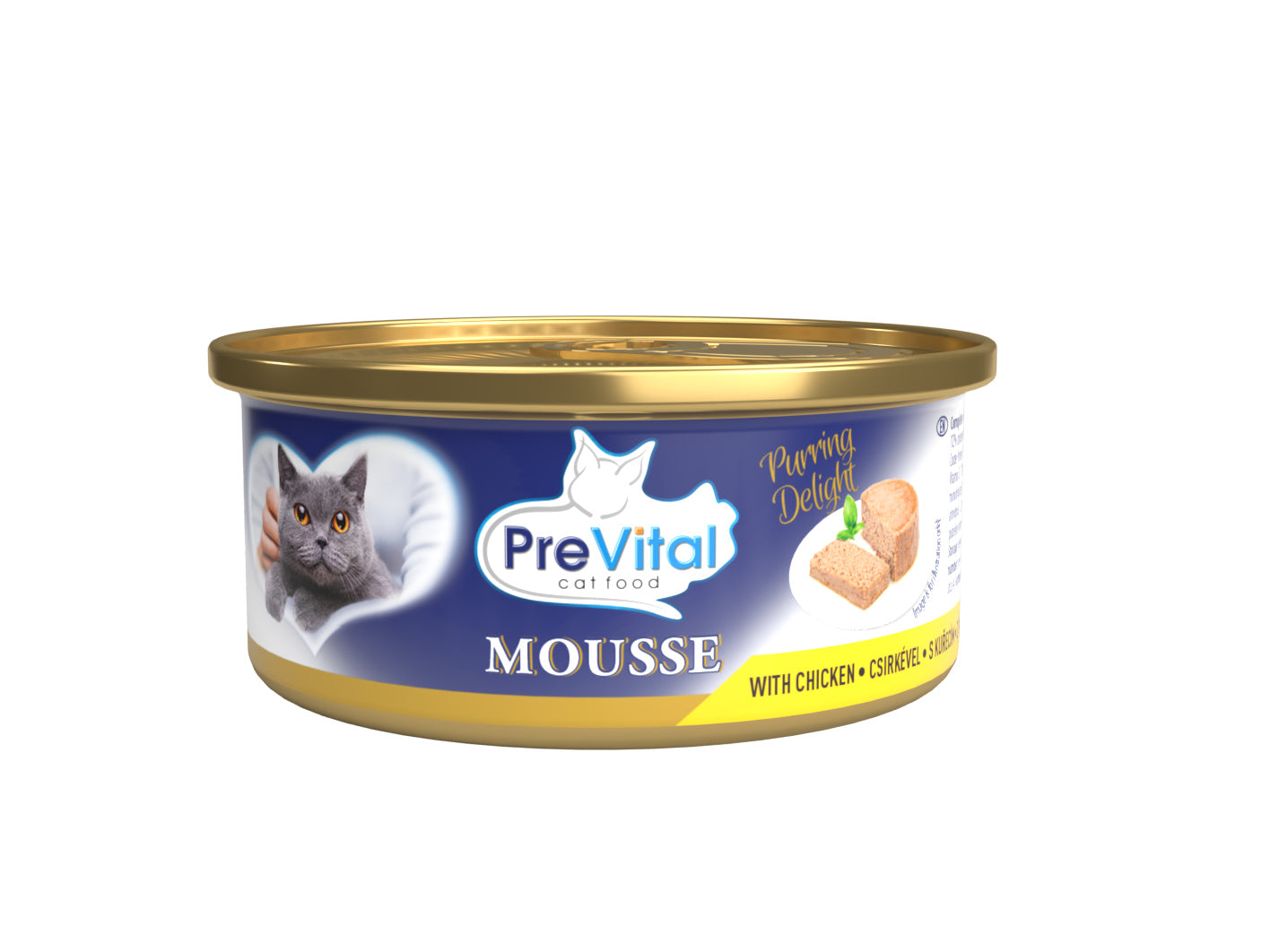 PreVital mini can - Mousse for adult cats with chicken 85g