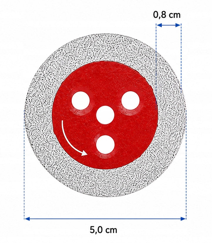 Precision Mini Small DIAMOND DISC FOR CUTTING STONEWARE TILES 50mm Manufacturer code mini TARCZA 50