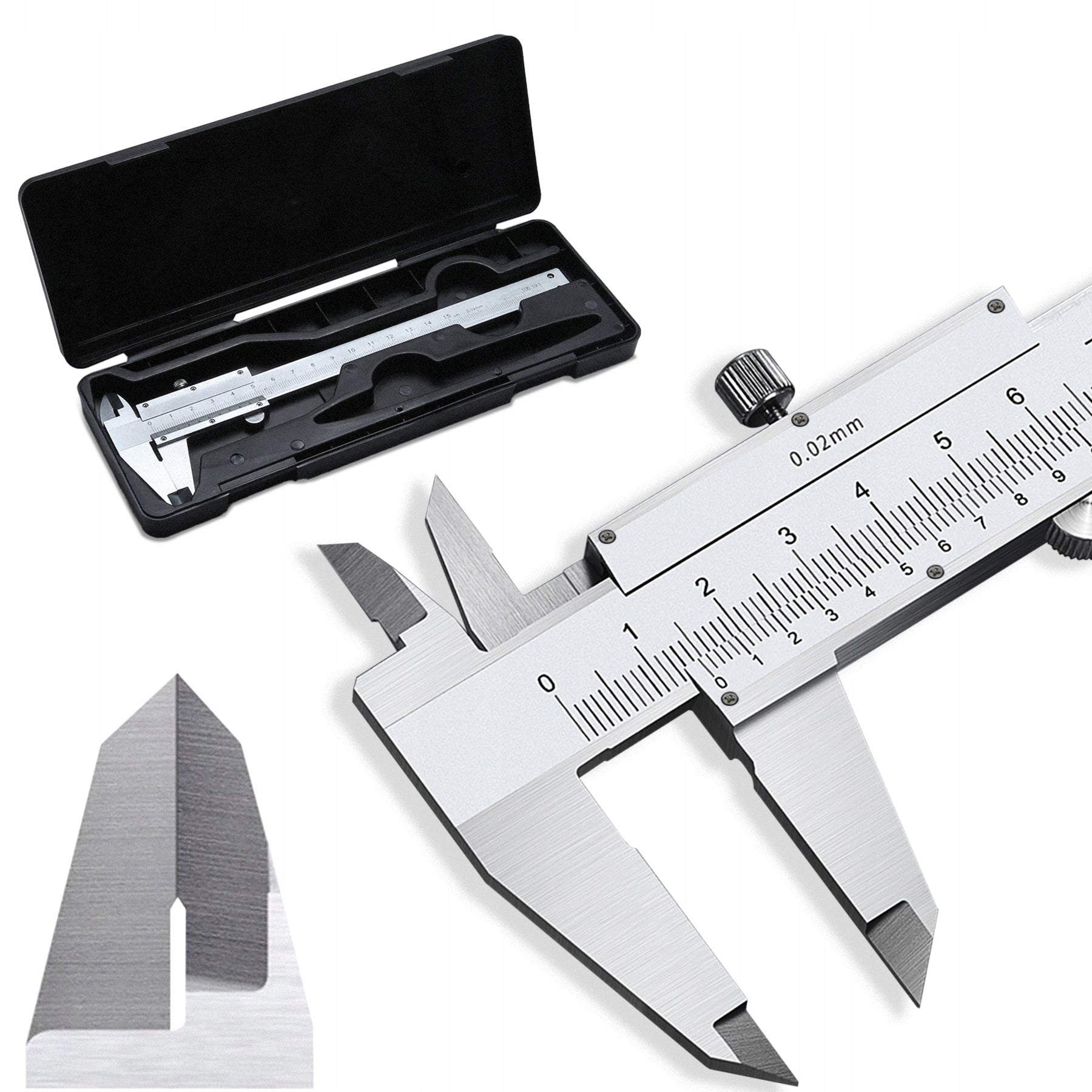 Precision Nonius Caliper for Home Use Silver 150mm