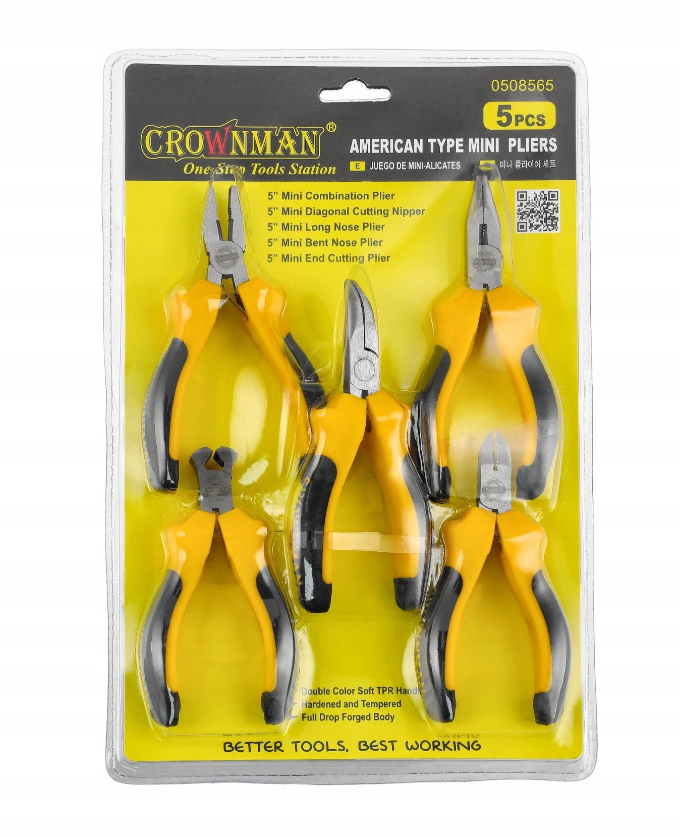Precision Pliers Set Mini Tongs 5 Pcs For Jewelry Combinations Packaging status original