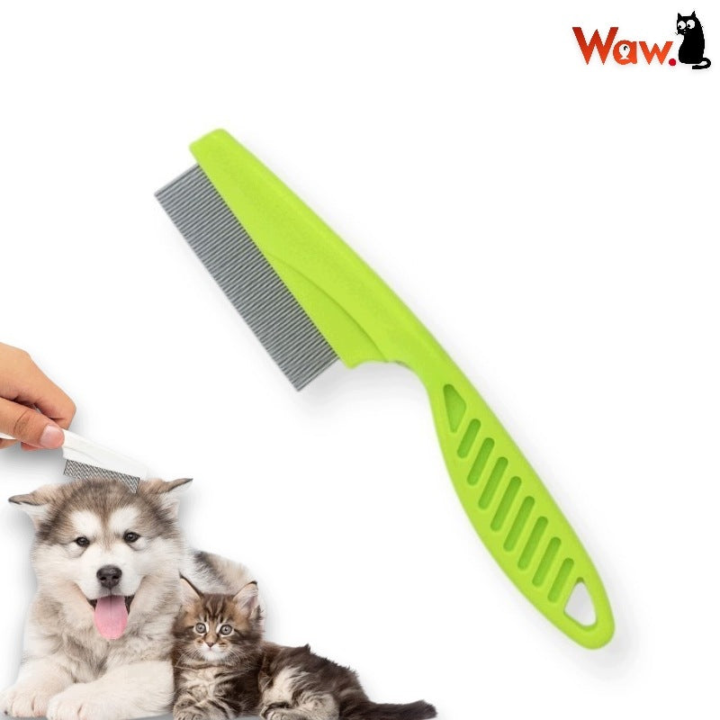 Precision nit lice comb for removing parasites light green