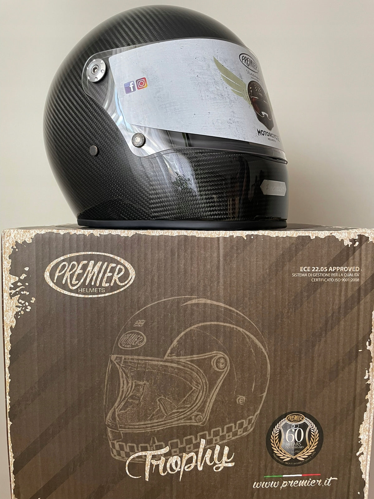 Premier Helmets TROPHY CARBON S motorcycle helmet EAN (GTIN) 8058697243165