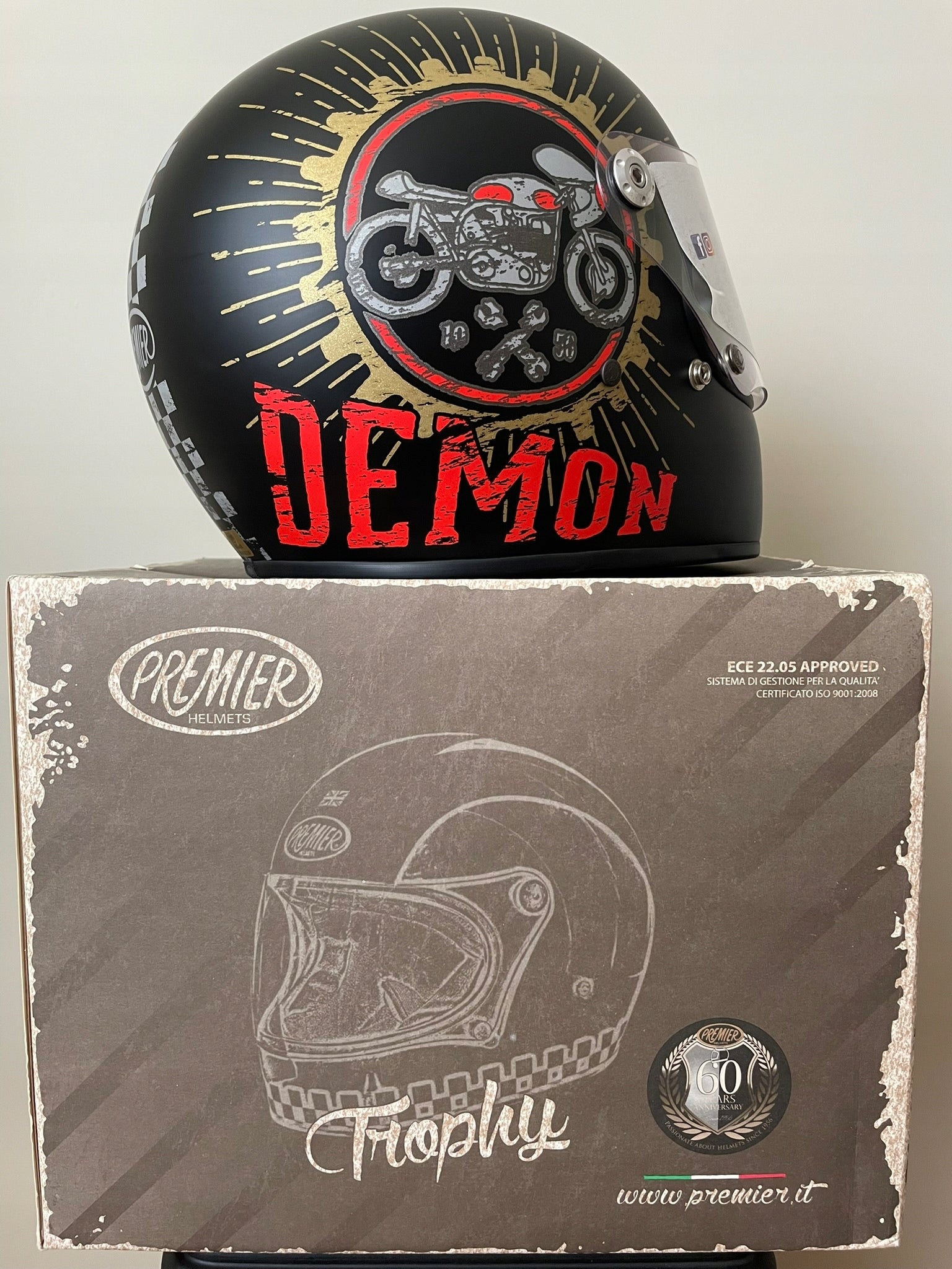 Premier Helmets TROPHY SPEED DEMON 9 BM L motorcycle helmet