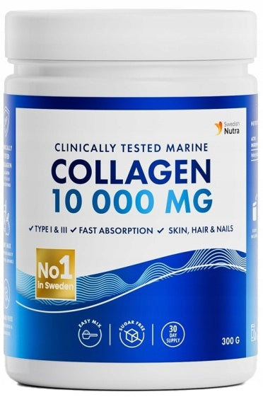 Premium COLLAGEN Swedish Nutra FISH POWDER 300g 10000mg joints skin hair